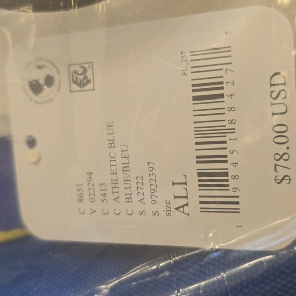 New In Package FP Movement Old Sport Duffle Bag. Blue - Picture 6 of 7